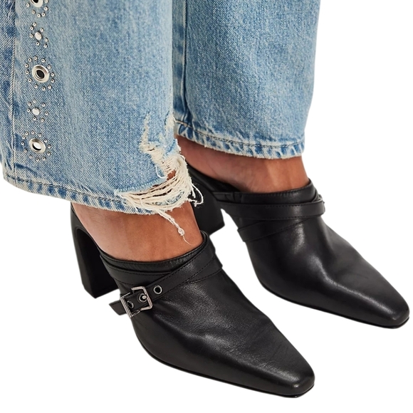 Free People Shoes - Elegant Black Women's Mules